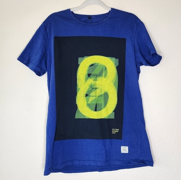 Stile Benetton Blue Number Tee L - Picture 1 of 7
